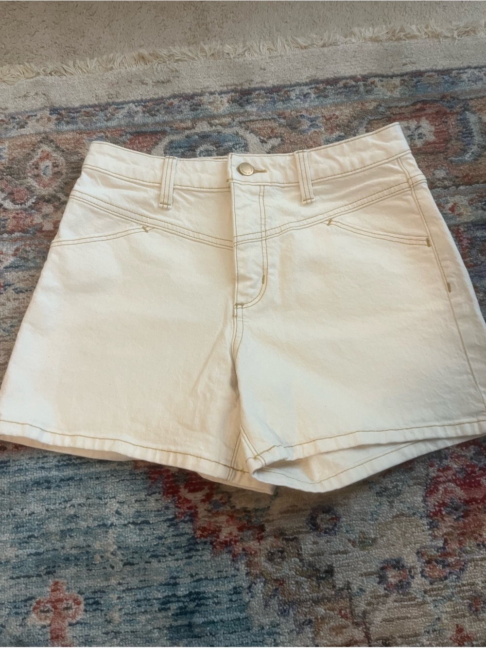 Women’s High-Rise Cream Denim Shorts Universal Threads
